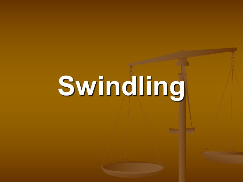 Swindling